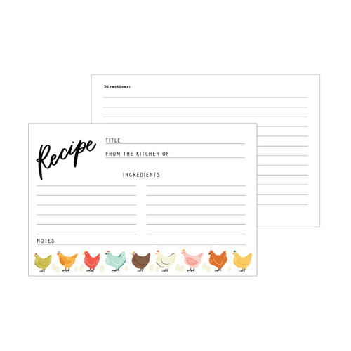 3 Pack - Echo Park Recipe Cards-Sunflower Summer - 5A0023RR-1G6SN