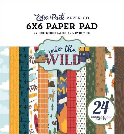 3 Pack Echo Park Double-Sided Paper Pad 6"X6"-Into The Wild 5A0023RS-1G6X1 - 691835411996