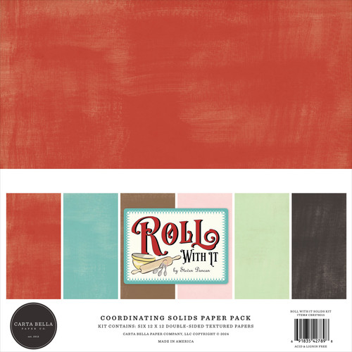 3 Pack - Carta Bella Solids Collection Kit 12"X12"-Roll With It - 5A0023SJ-1G6XG - 691835427898
