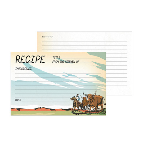 3 Pack Echo Park Recipe Cards-Cowboys 5A0023Q2-1G6Y3