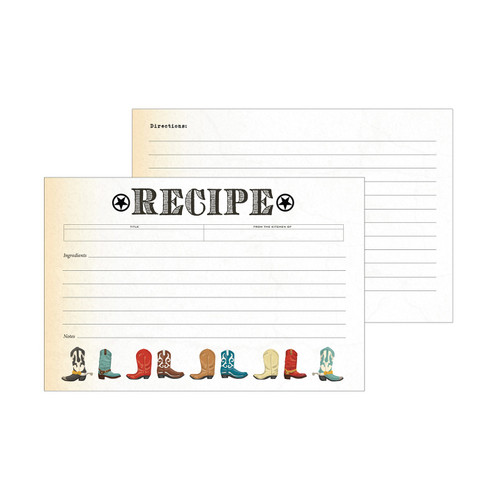 3 Pack - Echo Park Recipe Cards-Cowboys - 5A0023Q2-1G6Y3