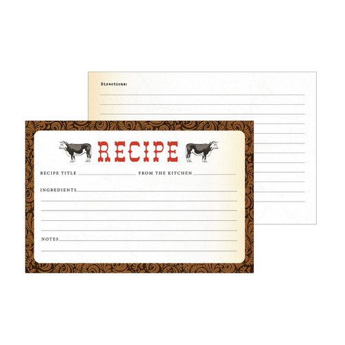 3 Pack Echo Park Recipe Cards-Cowboys 5A0023Q2-1G6Y3