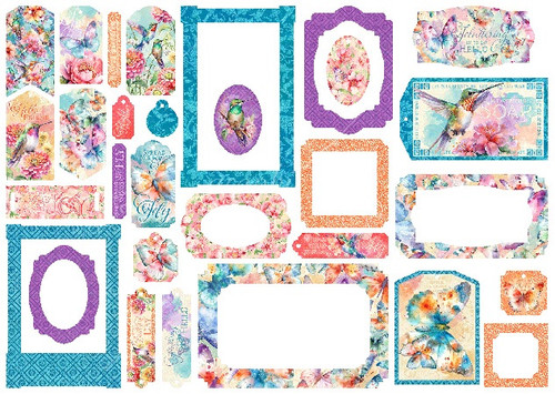 2 Pack - Graphic 45 Die-Cut Assortment -Tags & Frames, Flight Of Fancy - 5A00244J-1G7GD