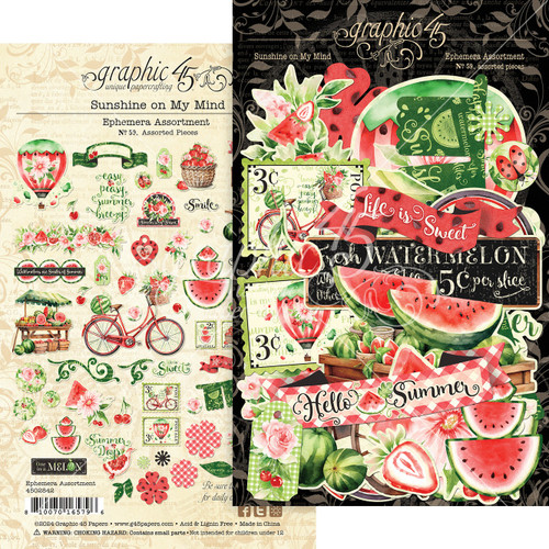 2 Pack Graphic 45 Ephemera Set-Sunshine On My Mind 5A00244G-1G7GG - 810070165796