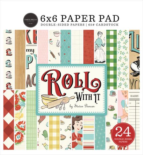 3 Pack Carta Bella Double-Sided Paper Pad 6"X6"-Roll With It 5A0023SN-1G6YF - 691835427997
