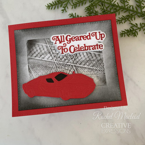 2 Pack Creative Expressions Mini Shadowed Sentiments Craft Die-All Geared Up To Celebrate, Sue Wilson 5A002439-1G7DM