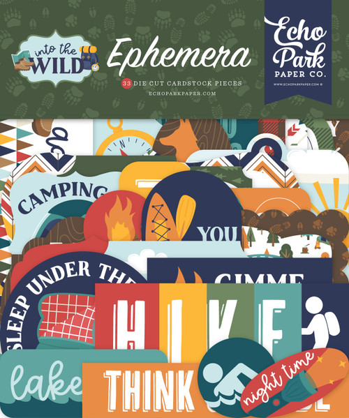 3 Pack Echo Park Cardstock Ephemera-Icons, Into The Wild 5A0023SK-1G6VC - 691835412092