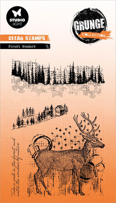 2 Pack Studio Light Grunge Clear Stamp-Nr. 681, Forest Wonders 5A0023L9-1G6HM - 8713943152065