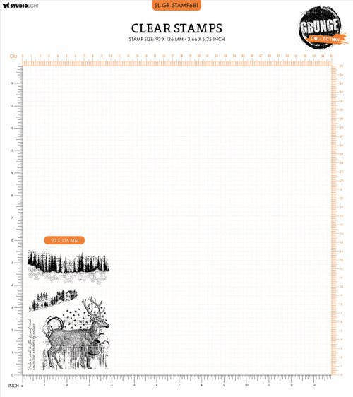 2 Pack Studio Light Grunge Clear Stamp-Nr. 681, Forest Wonders 5A0023L9-1G6HM