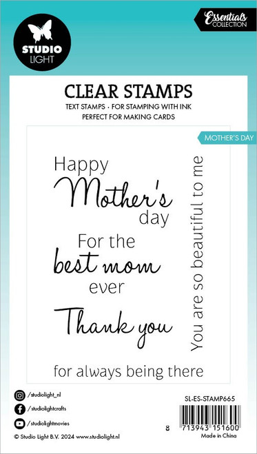 3 Pack Studio Light Essentials Clear Stamps-Nr. 665, Mothers Day 5A0023L0-1G6ND