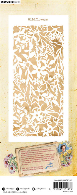 2 Pack - Studio Light Jenine's Mindful Art Wild & Free Stencil-Nr. 282, Wildflowers - 5A0023KQ-1G6NM