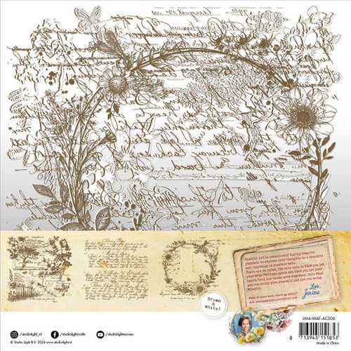 2 Pack Jenine's Mindful Art Wild & Free Acetate Sheets-Nr.06, White & Brown 5A0023M0-1G6HS
