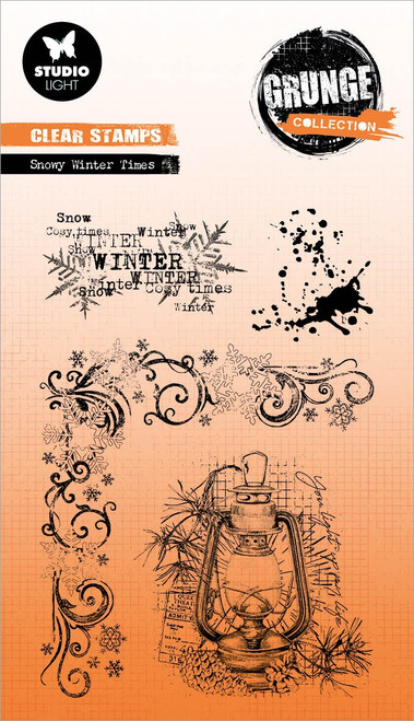 2 Pack - Studio Light Grunge Clear Stamp-Nr. 682, Snowy Winter Times - 5A0023P2-1G6J5 - 8713943152072