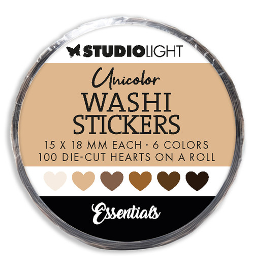 3 Pack - Studio Light Essentials Washi Die-Cut Stickers-Nr. 21, Browns - 5A0023NK-1G6PG - 8713943151167