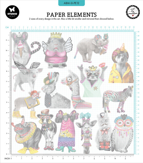 2 Pack Art By Marlene Signature Collection Paper Elements-Nr. 12, Party Animals 5A0023LQ-1G6N4