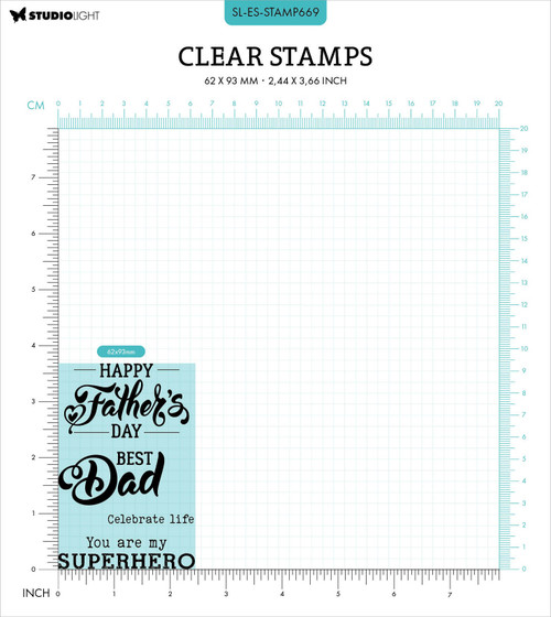 3 Pack - Studio Light Essentials Clear Stamps-Nr. 669, Father's Day - 5A0023MM-1G6N6