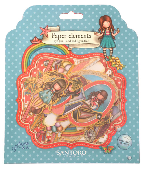 2 Pack - Studio Light Gorjuss Paper Cut Out Embellishments 142/Pkg-Nr. 11, Elements - 5A0023JZ-1G6N7 - 8713943150115