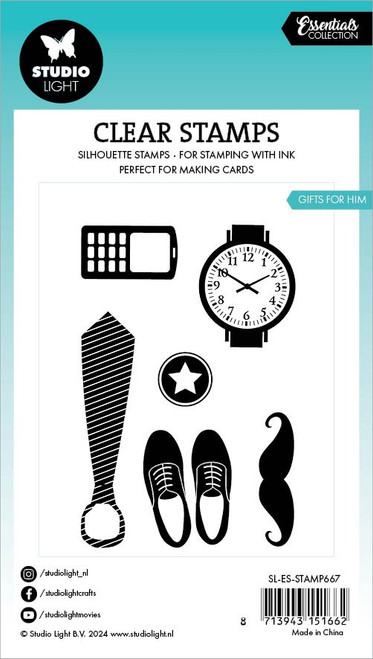 3 Pack - Studio Light Essentials Clear Stamps-Nr. 667, Gifts For Him - 5A0023M5-1G6N9
