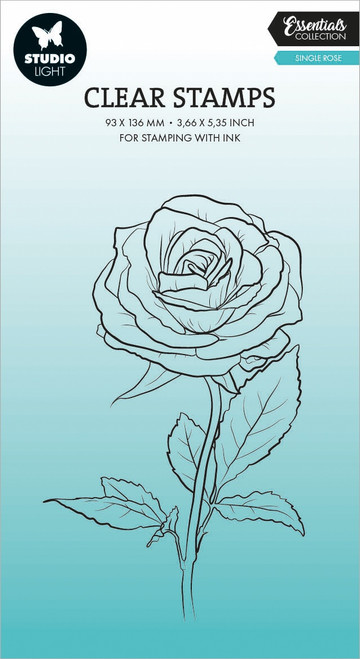 2 Pack Studio Light Essentials Clear Stamp-Nr. 693, Single Rose 5A0023K6-1G6JX - 8713943152317