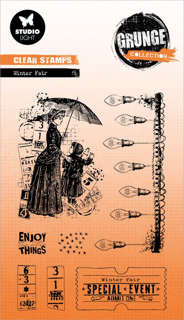 2 Pack - Studio Light Grunge Clear Stamp-Nr. 680, Winter Fair - 5A0023JN-1G6KG - 8713943152058
