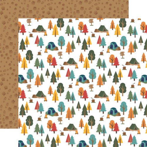 25 Pack Into The Wild Double-Sided Cardstock 12"X12"-Setting Up Camp 5A0023SH-1G6XL - 691835410395