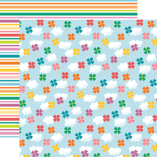 25 Pack Sunny Days Ahead Double-Sided Cardstock 12"X12"-Pinwheels And Clouds 5A0023S3-1G6Y7 - 691835423296