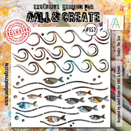 2 Pack AALL And Create Stencil 6"X6"-Under The Sea 5A0023VC-1G70F - 5060979162326