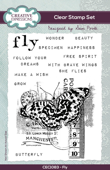 Creative Expressions Clear Stamp Set 4"X6" By Sam Poole-Fly 5A00243N-1G7F2 - 5055305988800