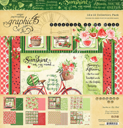 Graphic 45 Collection Pack 12"X12"-Sunshine On My Mind 5A00244H-1G7FW - 810070165765