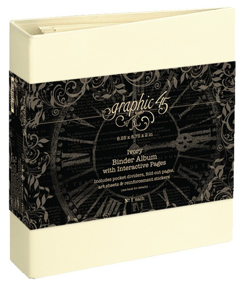 Graphic 45 Staples Binder Album With Interactive Pages-Ivory - 5A00244M-1G7G0 - 810070166540