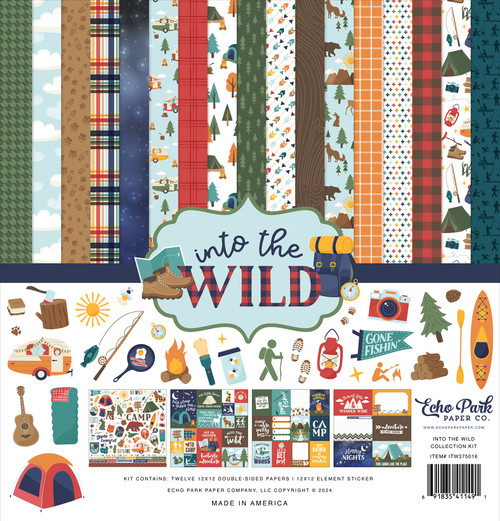 Echo Park Collection Kit 12"X12"-Into The Wild 5A0023SY-1G6YQ - 691835411491