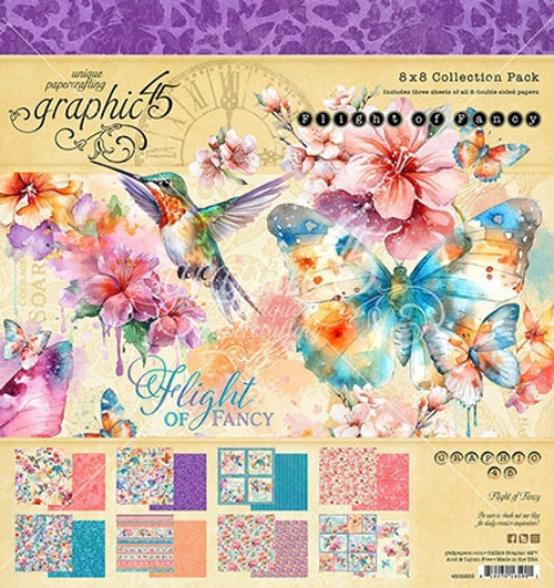 Graphic 45 Collection Pack 8"X8"-Flight Of Fancy 5A00244C-1G7G9 - 810070165901