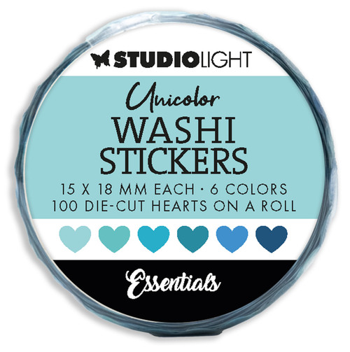 Studio Light Essentials Washi Die-Cut Stickers-Nr. 20, Blues 5A0023LF-1G6PB - 8713943151150