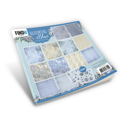 Find It Trading Yvonne Creations Paper Pack 8"X8" 18/Pkg-Design, Blooming Blue 5A0023XX-1G7ZF - 8718715137554