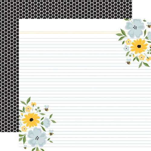 25 Pack Happy As Can Bee Double-Sided Cardstock 12"X12"-Make A Note 5A0023SF-1G6S9 - 691835413396