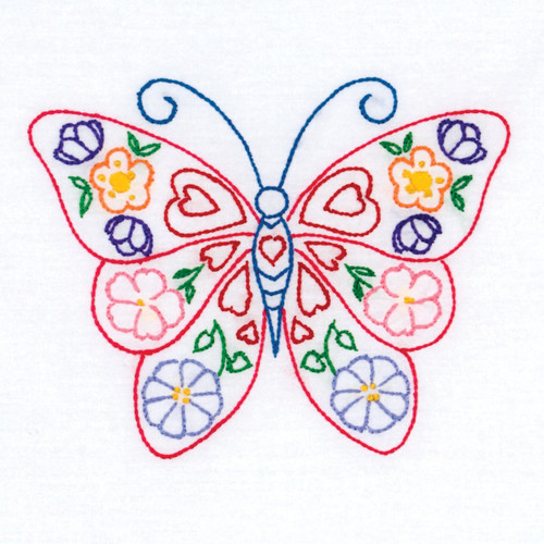 Jack Dempsey Stamped White Quilt Blocks 9"X9" 12/Pkg-Butterfly - 5A002353-1G6QS