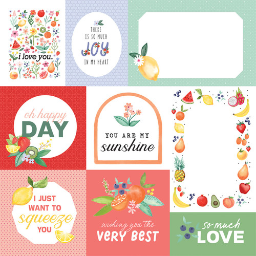 25 Pack Fruit Stand Double-Sided Cardstock 12"X12"-Multi Journaling Cards 5A0023T2-1G6VW