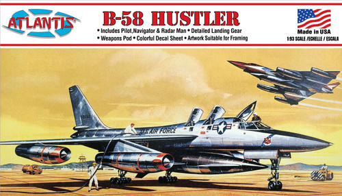 Atlantis Plastic Model Kit-Convair B-58 Hustler Jet 5A00242K-1G7CP - 850041894362
