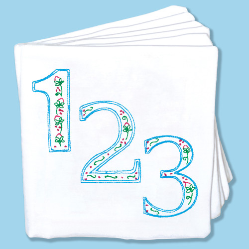 Jack Dempsey Stamped Cloth Nursery Books 8"X8" 12 Pages-My Number 1,2,3 - 5A002346-1G6R1