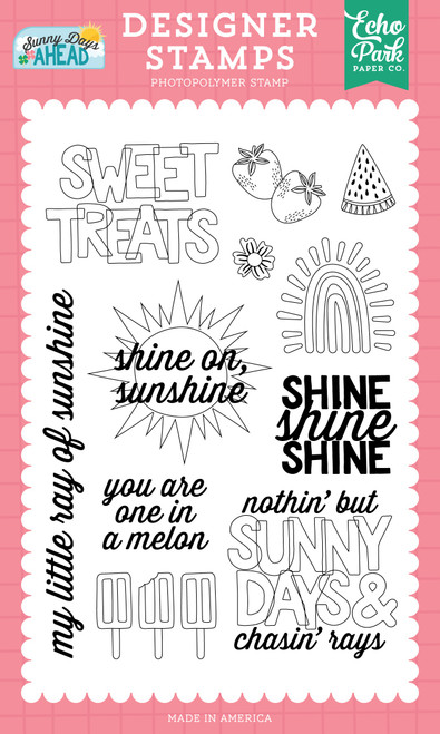 Echo Park Stamps-Shine Shine Shine, Sunny Days Ahead 5A0023QD-1G6Y1 - 691835425399