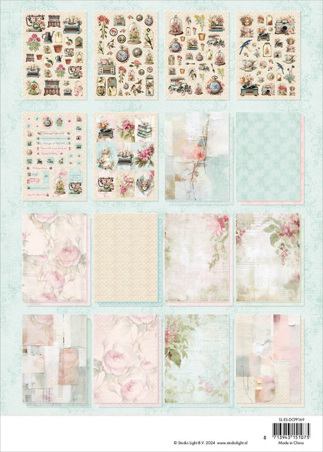 Studio Light Essentials Die-Cut Paper Pad 11.5"X8.25" 32/Pkg-Nr. 169, Shabby Chic - 5A0023LD-1G6P5
