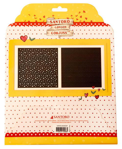 Studio Light Gorjuss Essentials 8"X8" Stencil-Nr. 269, Dots & Hearts/Leaves 5A0023LT-1G6KY