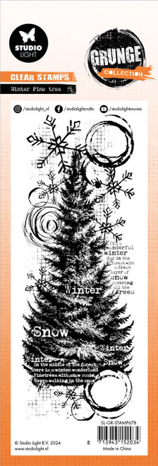 Studio Light Grunge Clear Stamp-Nr. 678, Winter Pine Tree 5A0023NM-1G6L0