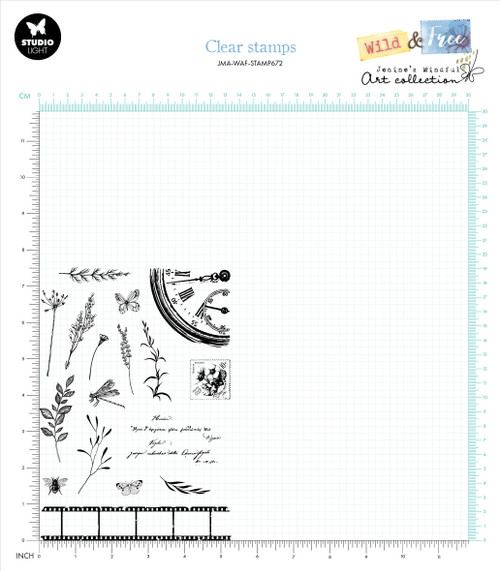 Studio Light Jenine's Mindful Art Wild & Free Clear Stamp-Nr. 672, Sprigs 5A0023GV-1G6NX