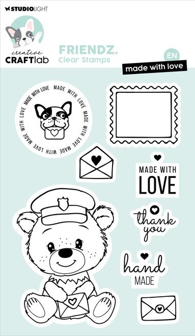Studio Light Freindz Clear Stamps-Nr. 709, Made With Love 5A0023KG-1G6M5 - 8713943153314