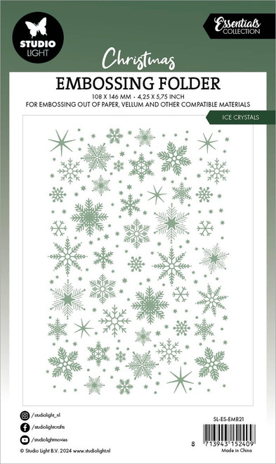 Studio Light Essentials Embossing Folder-Nr. 21, Ice Crystals 5A0023JG-1G6LH