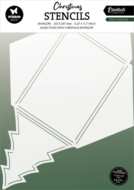 Studio Light Essentials Stencil 5.83"X8.25"-Nr. 03, Tree Envelope - 5A0023HZ-1G6MX - 8713943152461
