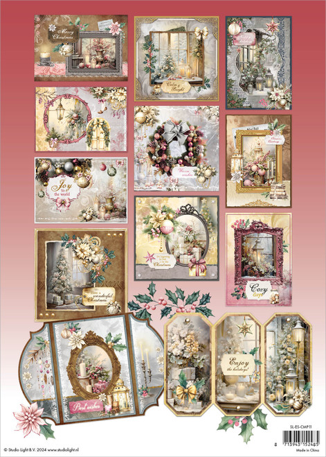 Studio Light Essentials Card Making Pad 14/Pkg-Nr. 11, Romantic Christmas 5A0023GK-1G6N0