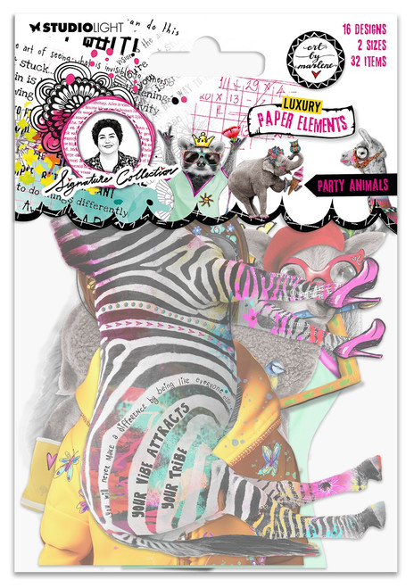 Art By Marlene Signature Collection Paper Elements-Nr. 12, Party Animals 5A0023LQ-1G6N4 - 8713943150801