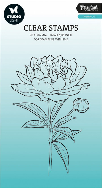Studio Light Essentials Clear Stamp-Nr. 694, Open Peony - 5A0023KB-1G6N8 - 8713943152324